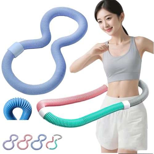 【2025新登場 強化されたクリップ防止肉】フラフープ  ウェイト付き ベリー フィットネス PVCソフトスプリングフープ 折りたたみ式 ポータブル 静音設計 フラサークル  筋トレ  (ウエスト・背中・脚・胸 エクササイズ) 室内/公園用 男女兼用