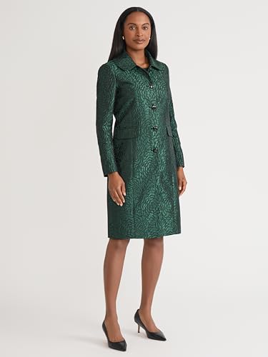 Kasper Women's Button-Front Jacquard Topper3