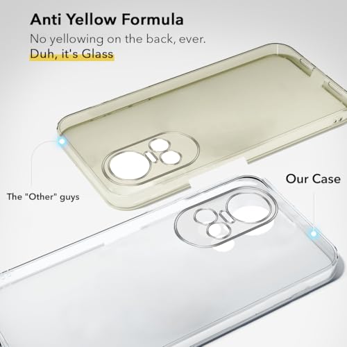 Image of Jkobi Lifetime Anti-Yellow Clear Back Cover Case for Oppo Reno 10 5G | Oppo Reno 10 Pro 5G (Sleek Hard Crystal | Shockproof and Camera Protection)