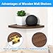 Corner Speaker Shelf for Small Speaker Wall Mount, Wooden Floating Speaker Shelf for Samsung, Sony, Bose, JBL, LG Speaker Wall Mount - Corner Speaker Mount for Most of Satellite Speakers, Set of 2