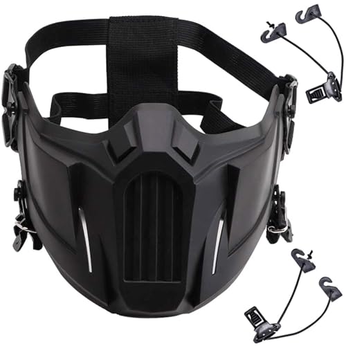 Lishuyeh Maschera softair Paintball Mezza maschera facciale Maschera tattica antiappannamento