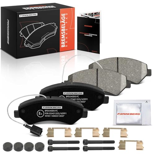 Frankberg Brake Pad Set incl. 4x Pads Front Compatible with Ducato Box 250 Ducato Bus 250 Boxer Bus Ducato Platform/Chassis 250 Replace# 13046048102