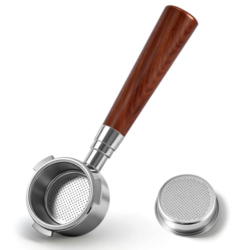 Bodenloser Siebträger 51mm Bottomless Portafilter with 3 Ears kompatibel DeLonghi Dedica EC680/EC685/EC885 SMEG EUPA Filterhalter aus Edelstahl Geschenke Geburtstagsgeschenk für Männer Papa