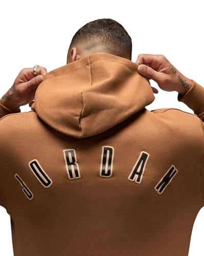Nike Jordan Flight MVP Men's Fleece Pullover Hoodie (US, Alpha, Large, Regular, Regular, Standard, Light British Tan/Sail 281)4
