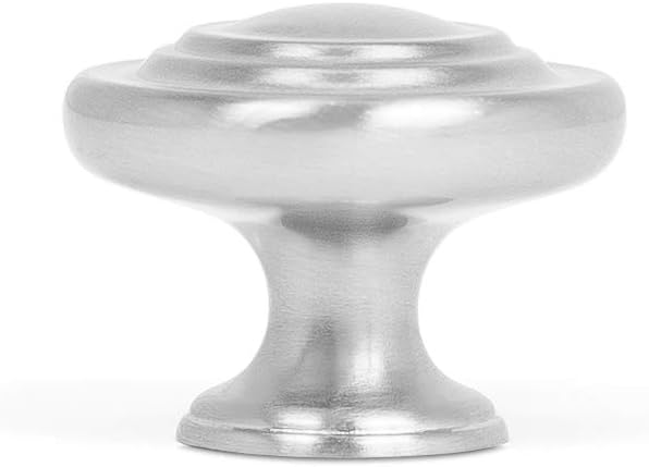 BIRDROCK HOME Classic Cabinet Knobs | Brushed Nickel | 25 Pack | Kitchen Cupboard Furniture Cabinet Hardware Drawer Dresser Pull | 1.25 Inch Diameter