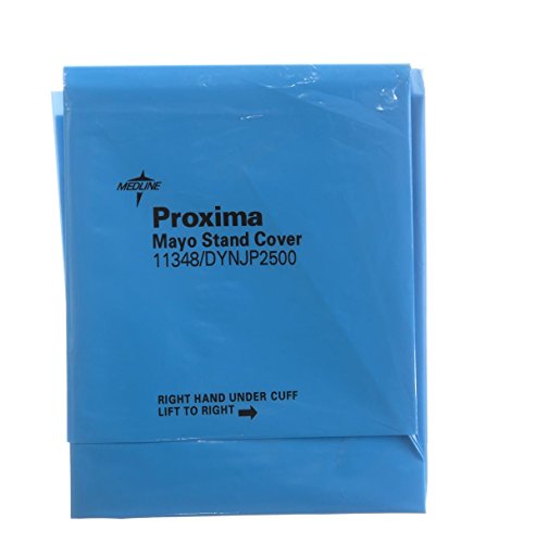 Image of Medline Disposable Mayo Stand Cover, Blue Polyethylene, 24 Inches Wide, Case of 100