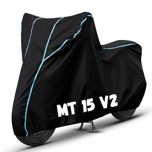 Image of Bike Cover for MT 15 V2 100% Waterproof, Dustproof & Scratch Resistant| Fully Bottom Elastic UV Resistant Heavy Duty Body Cover | All Weather Outdoor Use