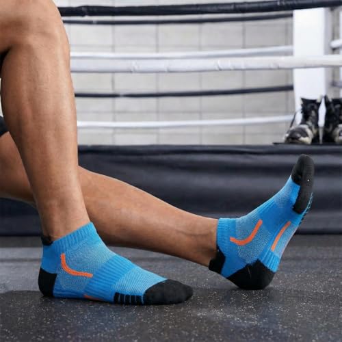 Image of Sockscarving Feel The Comfort Ankle Socks For Men Cotton, Gym Socks For Men WorkOut Breathable Low Cut Sports Socks With Heel Tab, Moisture Wicking, Pull On & Stretchable Free Size