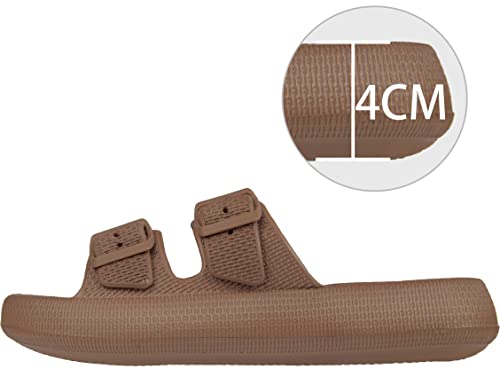 Image of BenSorts Pillow Sandals for Women Men Thick Sole Adjustable Buckles EVA