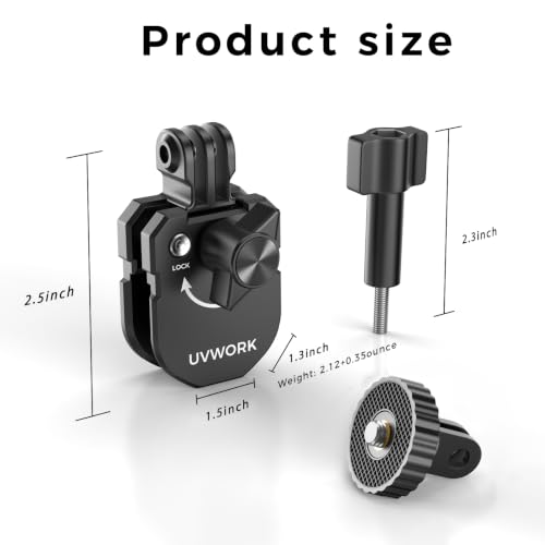 Image of Motorcycle Windshield Camera Mount, Aluminum Alloy Clamp Holder Compatible with Gopro Hero13 12 11 10 9 8DJI Osmo Action 5 4 Insta360 X5 X4 X3,with 1 /4 inch Thread Quick-Release Design