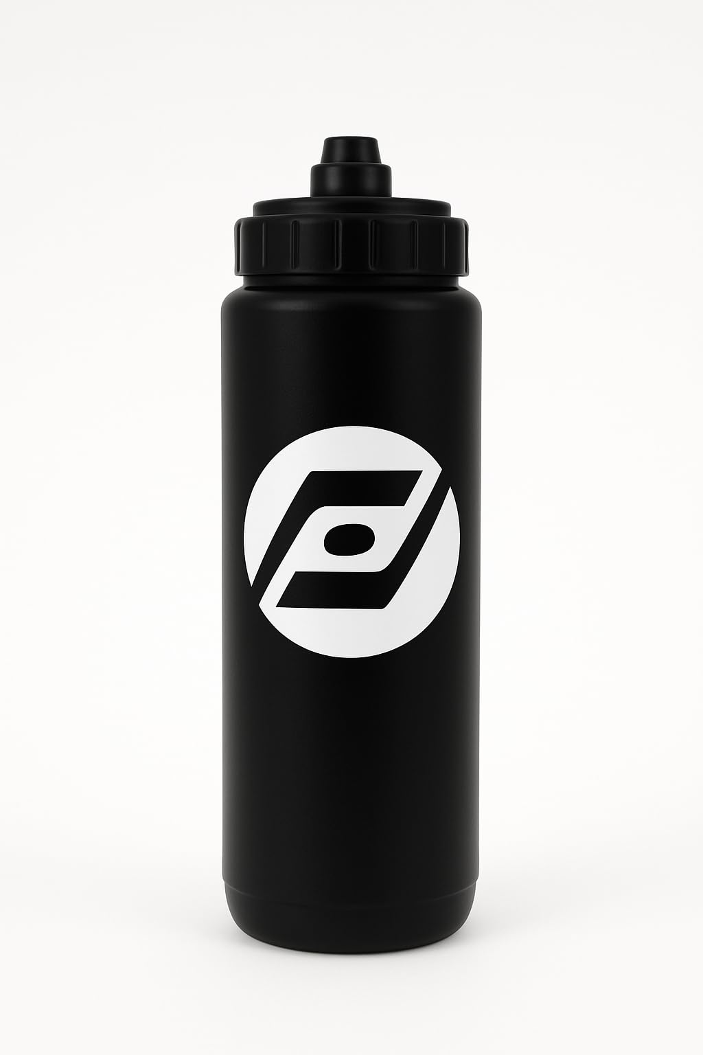 Sports Water Bottle 1L in Black & White for (ice hockey, football, rugby, swimming, athletics, gym) (Black) — image 1
