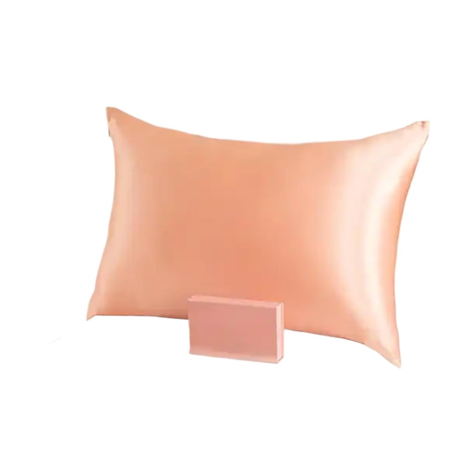 CNYUON Mulberry Silk Pillowcase 19mm With Hidden Zipper Suitable For Hair Real Pillow Case(Gold,50x75cm)