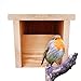 Produktbild BigDean Nistkasten für Rotkehlchen, Gartenrotschwanz & andere Vögel - Halbhöhle Brutkasten Rotschwänzchen Vogelhaus verschraubt - Massivholz aus Schreinerei