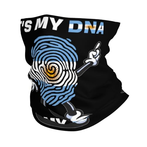 Image of Bandana It'S My Dna Argentina White Reusable Face Tube Mask Merino Snood For Youth Camping Movie Characters 2 Pcs