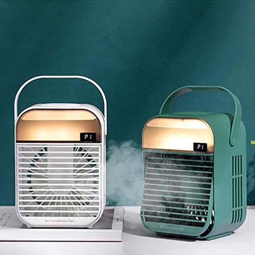 Image of Portable Mini Air Conditioner Desktop Fan Cooler Humidifier Purifier White