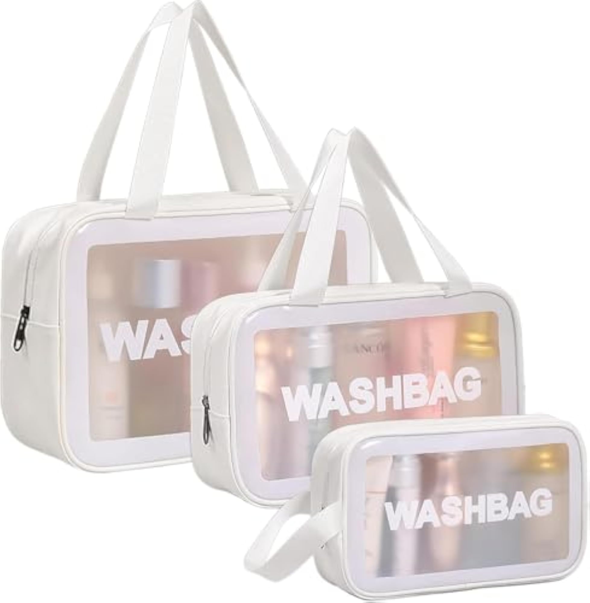 PVC Travel Toiletries Organizer Cosmetic Bag, Portable