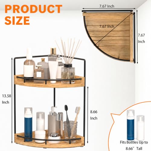 Image of Dorhors Corner Bathroom Counter Organizer,Vanity Countertop Storage Shelf