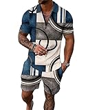 BUNDMAN Mens Short Sets 2 Piece Outfits Polo Shirt Fashion Summer Tracksuits Shorts Set for Men and Casual Set for men