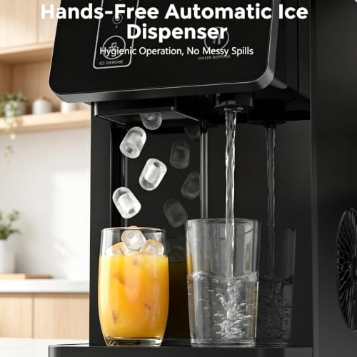 Image of Electactic Bullet Ice Maker with Water Dispenser, 26lbs Daily, 6-Min Fast, Low Water and Ice Full Indicators, 3.3L Water Tank & 1L Ice Storage, for Home Office