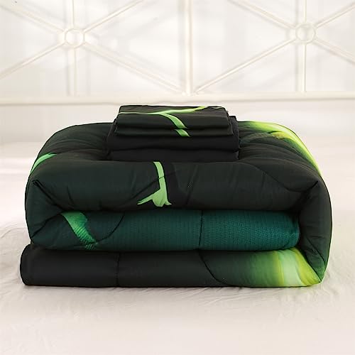 Wowelife Honeycomb Comforter Sets Full Size, 5-Piece Black Bedding Comforter Sets, Premium Geometry Hexagon Bedding Set For Girls And Boys, Comfortable And Soft #TOP3