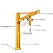 Jib Crane Free Standing Jib Crane with Electric Hoist, 360 Degree Rotation, Heavy Duty Column Mounted Jib Crane for Industrial Material Handling