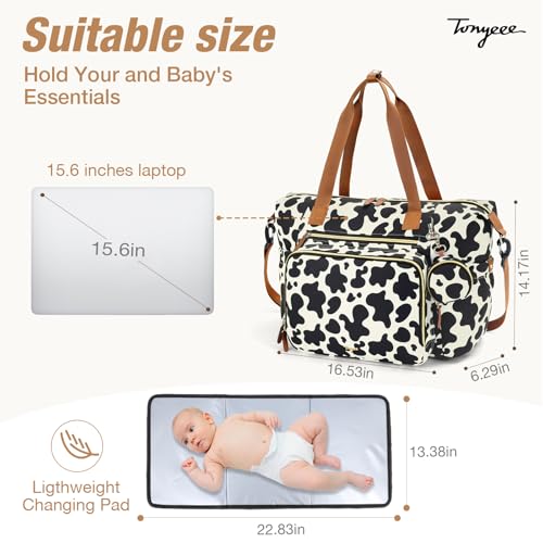 Image of Diaper Bag Tote, Large Baby Hospital Bag for Labor Delivery Mom