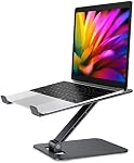 Zewwen Laptop Stand for Desk, Ergonomic Adjustable Foldable Computer Stand with Heat-Vent, Aluminium Alloy Laptop Riser Compatible with MacBook Air, Pro, Dell XPS, Samsung, 10”-16"
