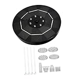 Milisten Solar Powered Garden Fountain Pump with Rechargeable Battery Pack 3.5w Dc 4.5v Plastic Solar Panels Maximum Head 130cm and Spray Height 60cm for Outdoor Pond Decoration