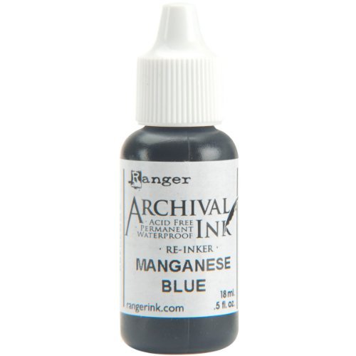 (USA Warehouse) Ranger ARR5-30492 Reinker Archival, Manganese Blue / Archival reinker ink provide long-lasting stamping results that are permanent on many surfaces. Perfect for archival dye ink pads.