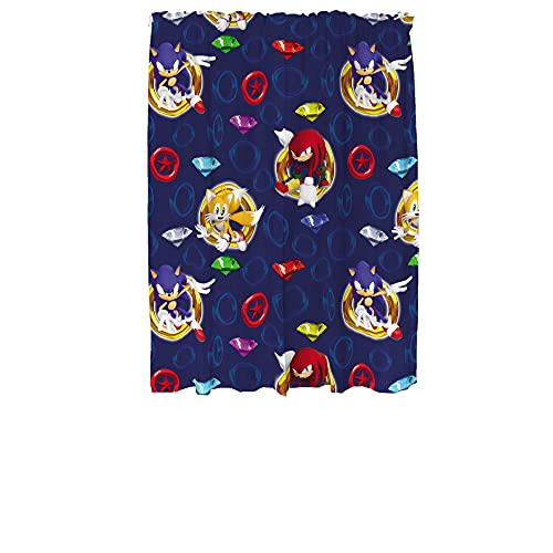 Franco Kids Room Window Curtains Drapes Set, 82 in x 63 in, Sonic The Hedgehog, Anime