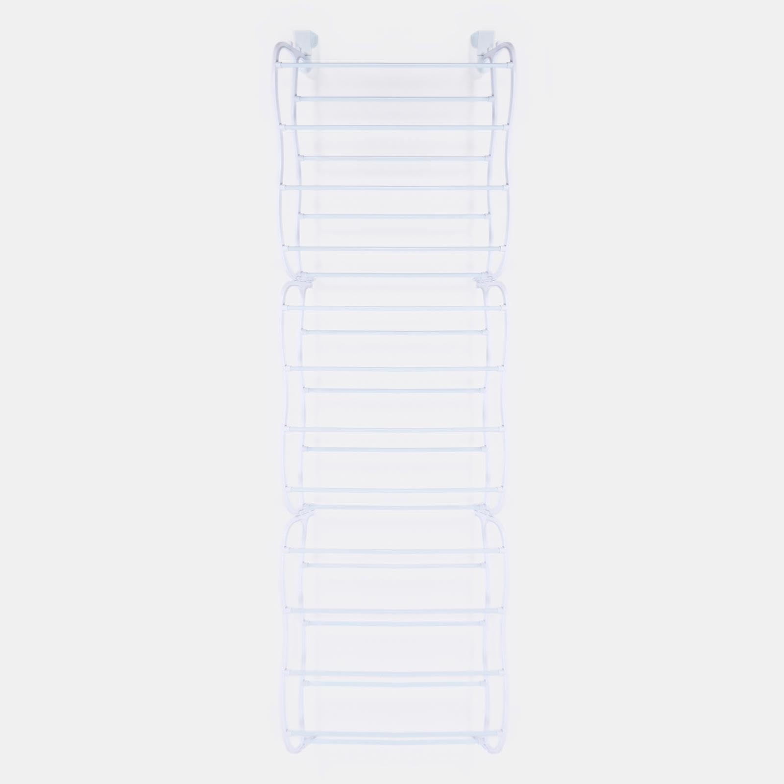 OHS White Shoe Storage Rack Over The Door Shoe Rack, Durable Steel Frame Space Saving Hanging Shoe Rack with 12 Tiers For Entryway or Closet Storage, One Size