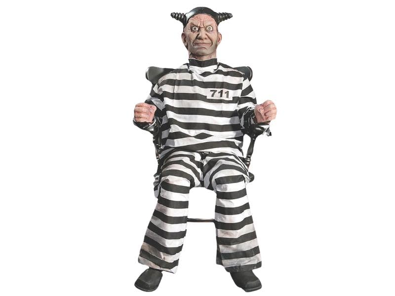 Animated Electric Chair Prop with Motor, Sound Effects, Halloween Decoration