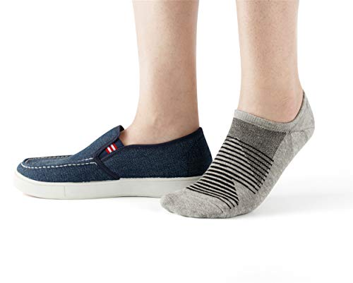 SEESILY No Show Socks for Men&Women-Low Cut with Non Slip Grip-Invisible Socks for Oxfords Sneakers Size7-12 5 Pairs