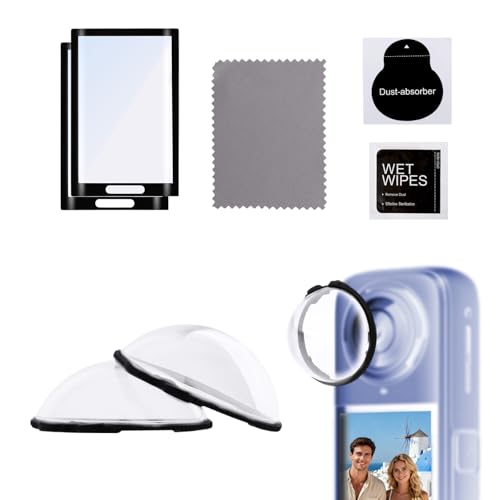 Lente Guardia para Insta360 X5 y Protector de Pantalla Cristal Templado Antigolpes Lasuroa Kit