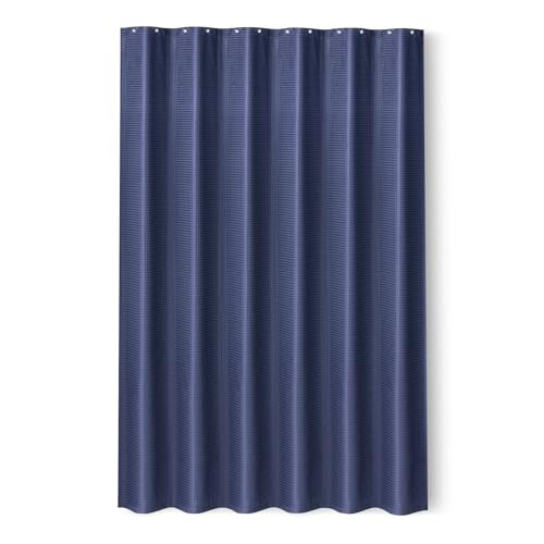 Amazon Basics Polyester-Duschvorhang im modernen Stil, schnelltrocknend, 183 x 183 cm, Marineblau