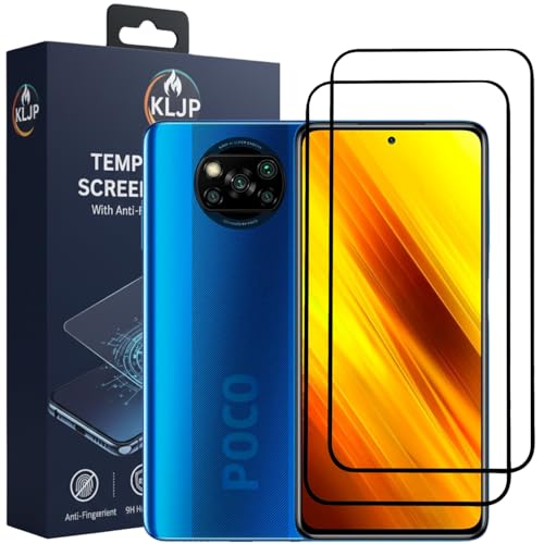 Image of Military-Grade Gorilla Tempered Glass For Poco F3 / Poco F3 GT /Poco F4 / Poco F4 GT /Poco X3 / Poco X3 Pro /Poco X4 Pro With Installation Kit | Edge to Edge Coverage | Black (Pack Of 2)