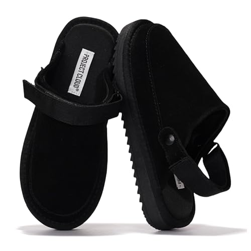 Image of Project Cloud Kids Genuine Leather Clogs with Back Strap (Little Goldstar) | Memory Foam Insole Lightweight Easy On Sandals for Boys & Girls Adjustable Fit Non Slip Outsole Comfortable Casual Everyday