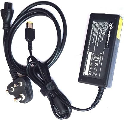 Lapfuture Laptop Charger for Lenovo Part N. ADLX65NLC3A 20V 3.25A 65W USB Type Yellow Square Pin Laptop Adapter with Power Cord Free