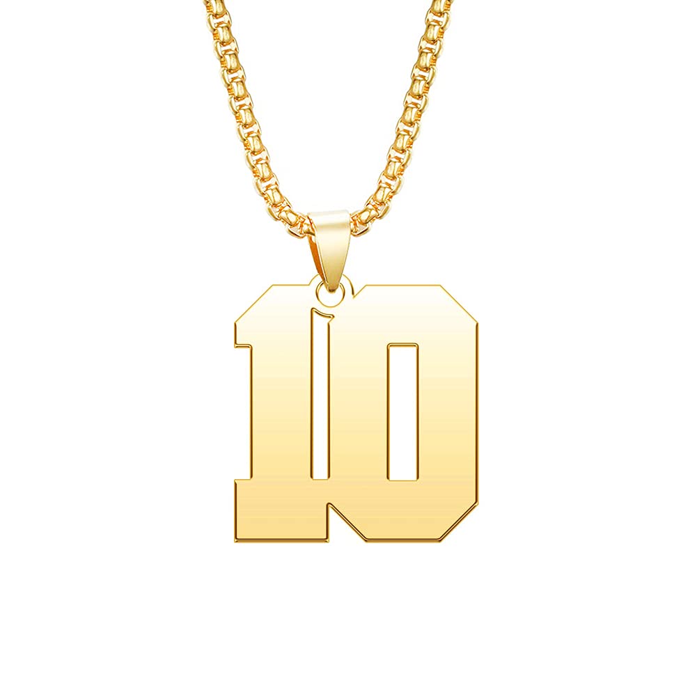 OutstandLong Men Number 13 Necklace for Women Baseball/Soccer/Football/Basketball Sports Stainless Steel Necklace Pendant Personalized Jewelry 3mm