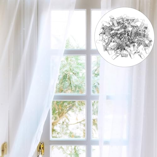 Image of balacoo Curtain Clips with Hooks 100 Pack for Hanging Curtains Drapery Photos Party Lights and Home Decoration Strong Load Bearing and Easy Installation