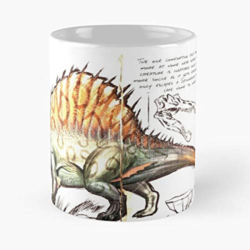 Apular Spino Evolved Ark Survival Dinosaur Spinosaur Best Mug Holds Hand 11oz Made From Marble Ceramic
