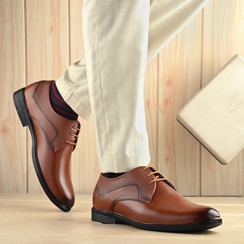 Image of Centrino Formal Shoe for Men | Cushioned Insole for Better Comfort | Stylish Lace-Up for Boys | Perfect for Office Wear & Formal Dress (9782)