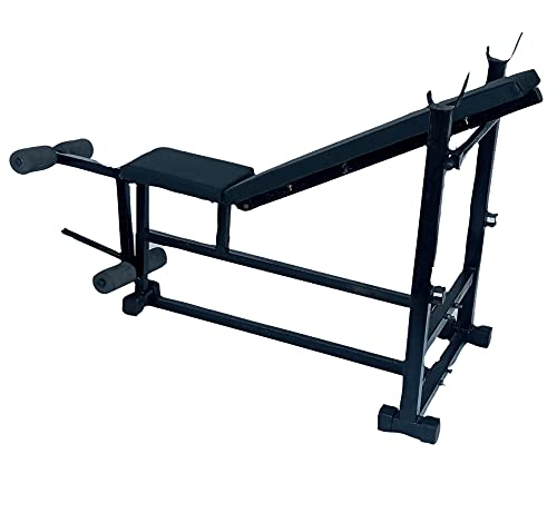 Image of SPIRO Heavy Duty 3in1 Double Support (Incline /Decline /Flat) Weightlifting Bench with Leg Curl /Utility Exercise Bench for Weight Strength Training &Home Gym