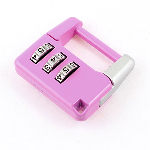 Image of Aexit Purple Metal Padlocks & Hasps 3 Digits Combination Padlock Password Combination Padlocks Security Lock