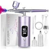 SAVILAND Fortschrittliche Airbrush für Nägel: Grenzenlose Kreativität Beim Nail Art&Perfekte Ergebnisse wie im Airbrush Set mit Drei Wiederaufladbaren Nagel Maschinen mit LCD Display für Ombre French