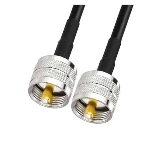 Puente coaxial RG58 PL-259 de 50 ohmios y 5m con aislamiento de baja pérdida para alta fidelidad