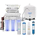Max Water 9 Stage 50 GPD (Gallon Per Day) RO (Reverse Osmosis) Water Filtration System - Sediment + GAC + CTO + RO + U-.V + 3 in 1 Alkaline + Inline Post Carbon - with Faucet + Tank + Booster Pump