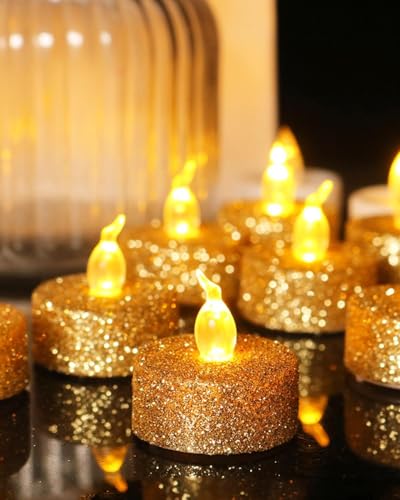Bougies LED Chauffe-Plat, Pack de 8, Sans Flamme, 200 Heures d'Autonomie, 1.4x1.4 cm, Pile CR2032, pour Décoration Noël, Saint-Valentin, Mariage, Table...