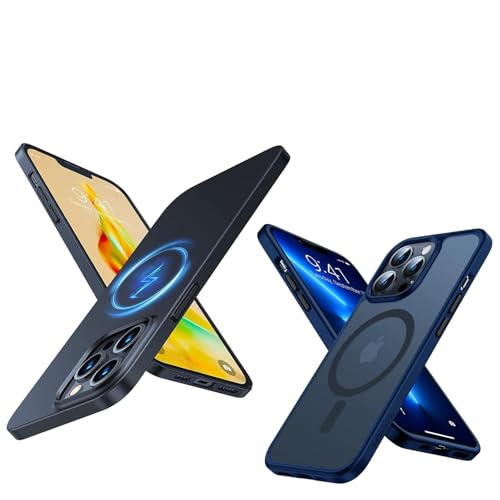 TORRAS Magnetic Slim Fit iPhone 12 Case/iPhone 12 Pro Case and Magnetic Shockproof Translucent Hard Back iPhone 12/12 Pro Case