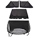 KUAFU Soft Top Replacement Compatible with 1986-1994 Suzuki Samurai, Black Sailcloth Vinyl Soft Roof with Tinted and Zip Out Windows